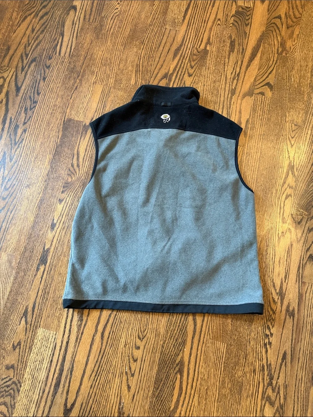Mountain Hardwear Gray and Black Fleece Vest - Men's Zip Front